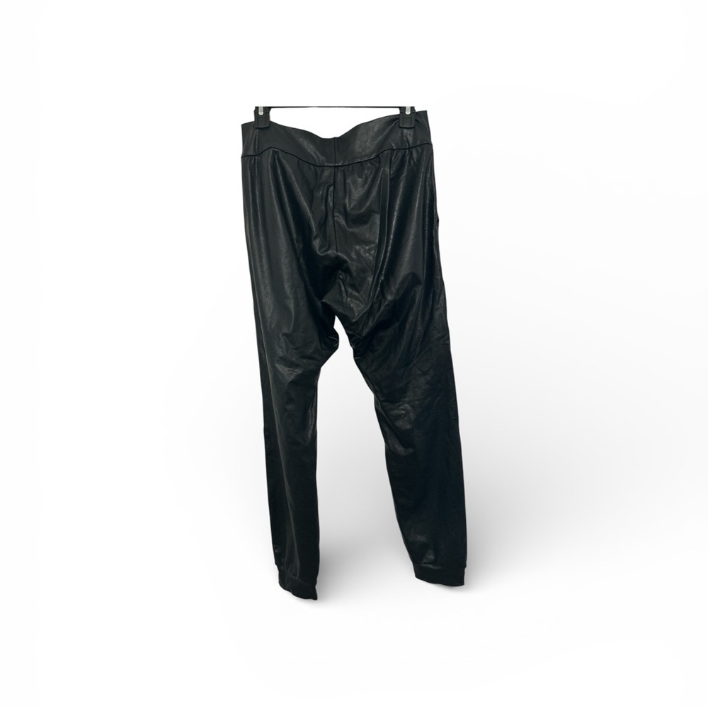 Womens Black Faux Leather Jogger Pants Commando Size Small - Picture 2 of 2